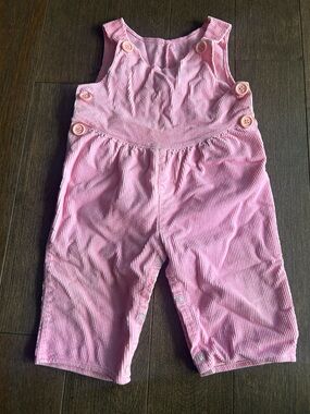 18-24 months vintage Pink Corduroy Overalls